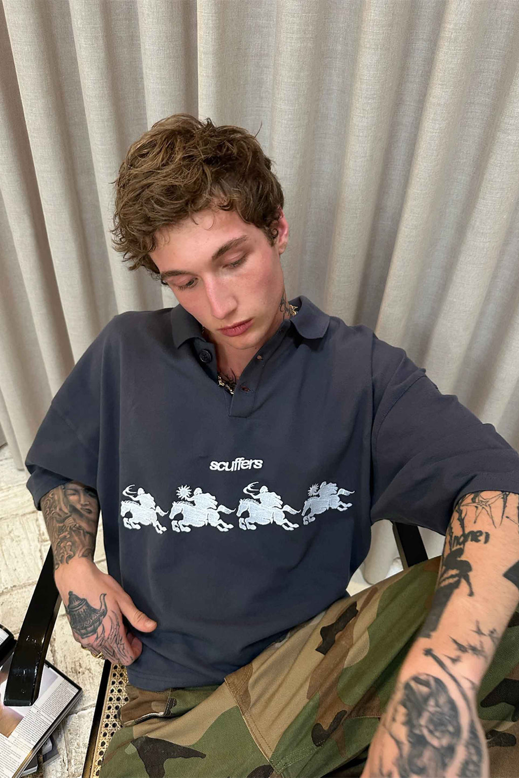 The Race Navy Polo