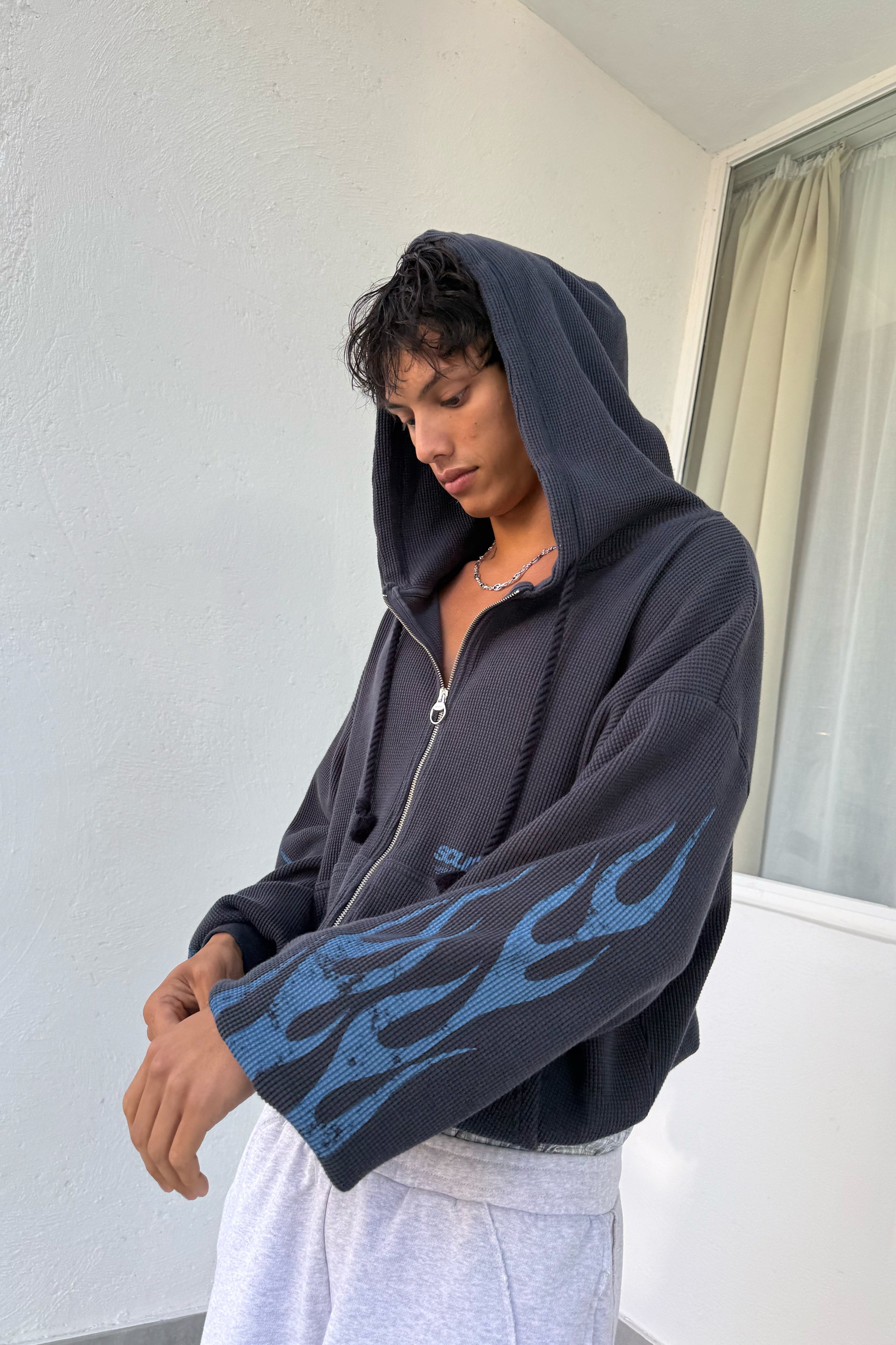 Flame Navy Zipper