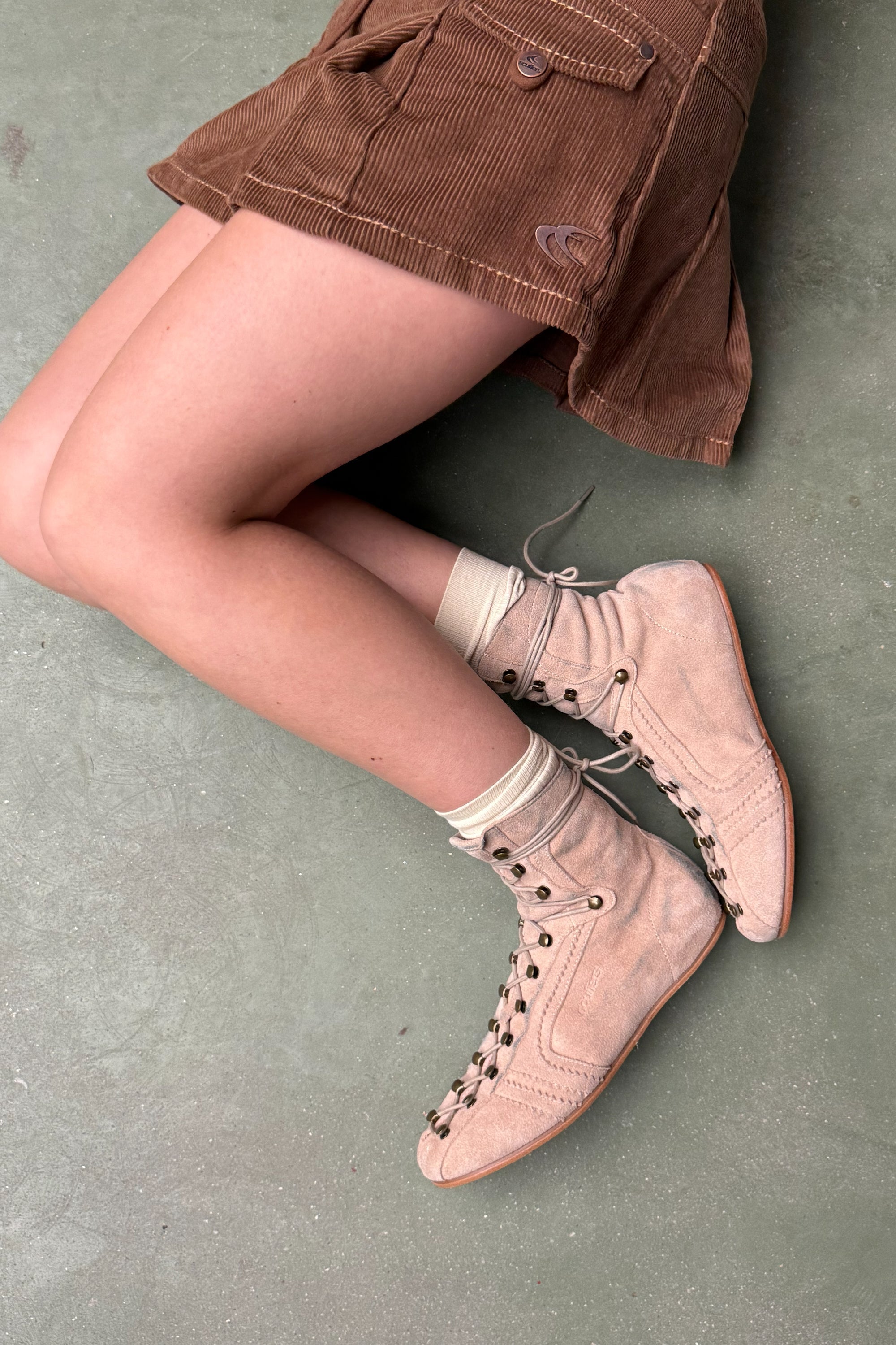 Iconic Ecru Suede Boots