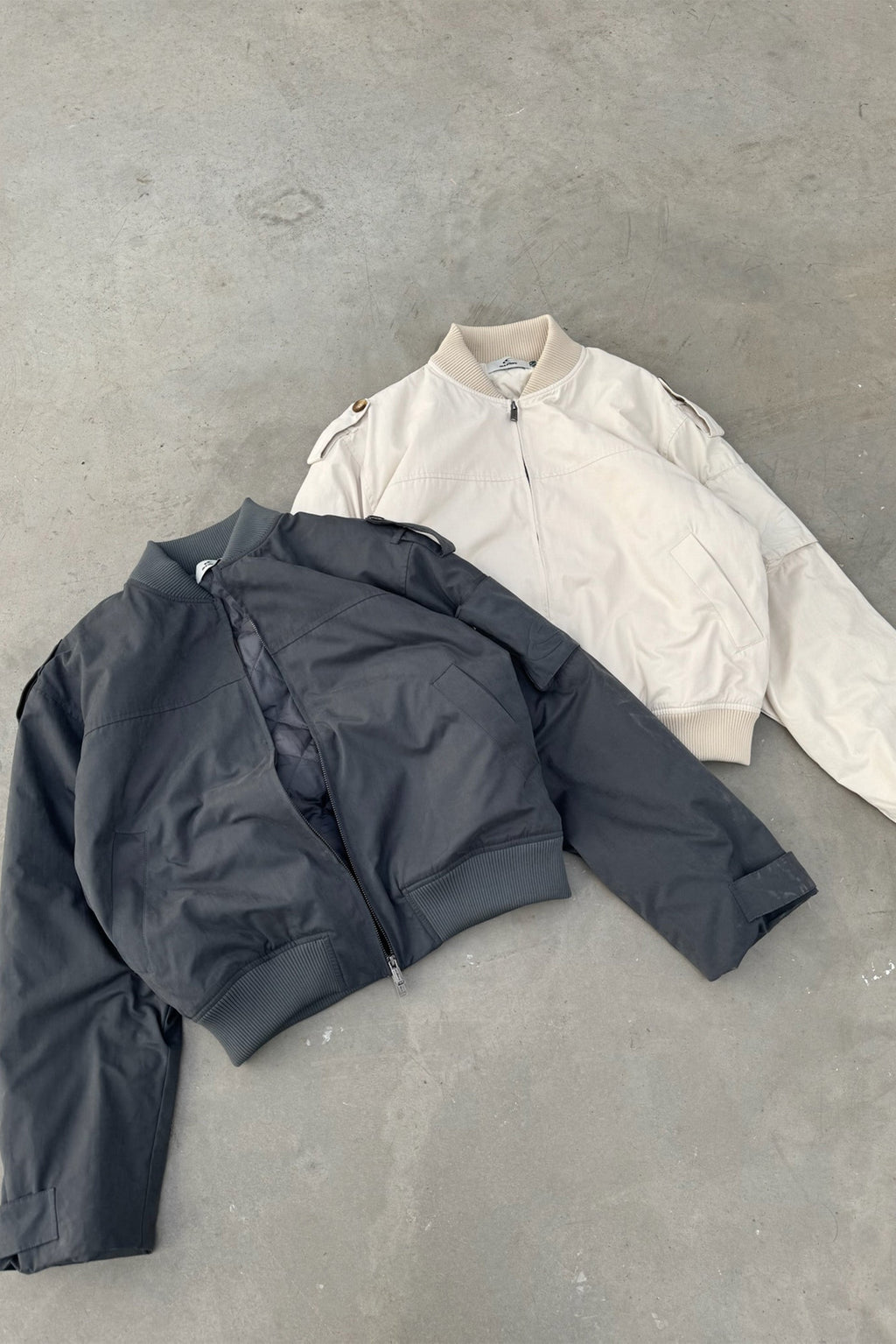 London Ecru Bomber Jacket