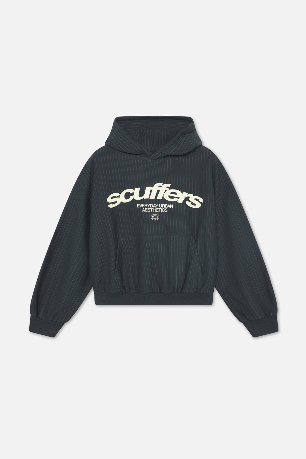 Iconic Dark Green Pinstripe Hoodie