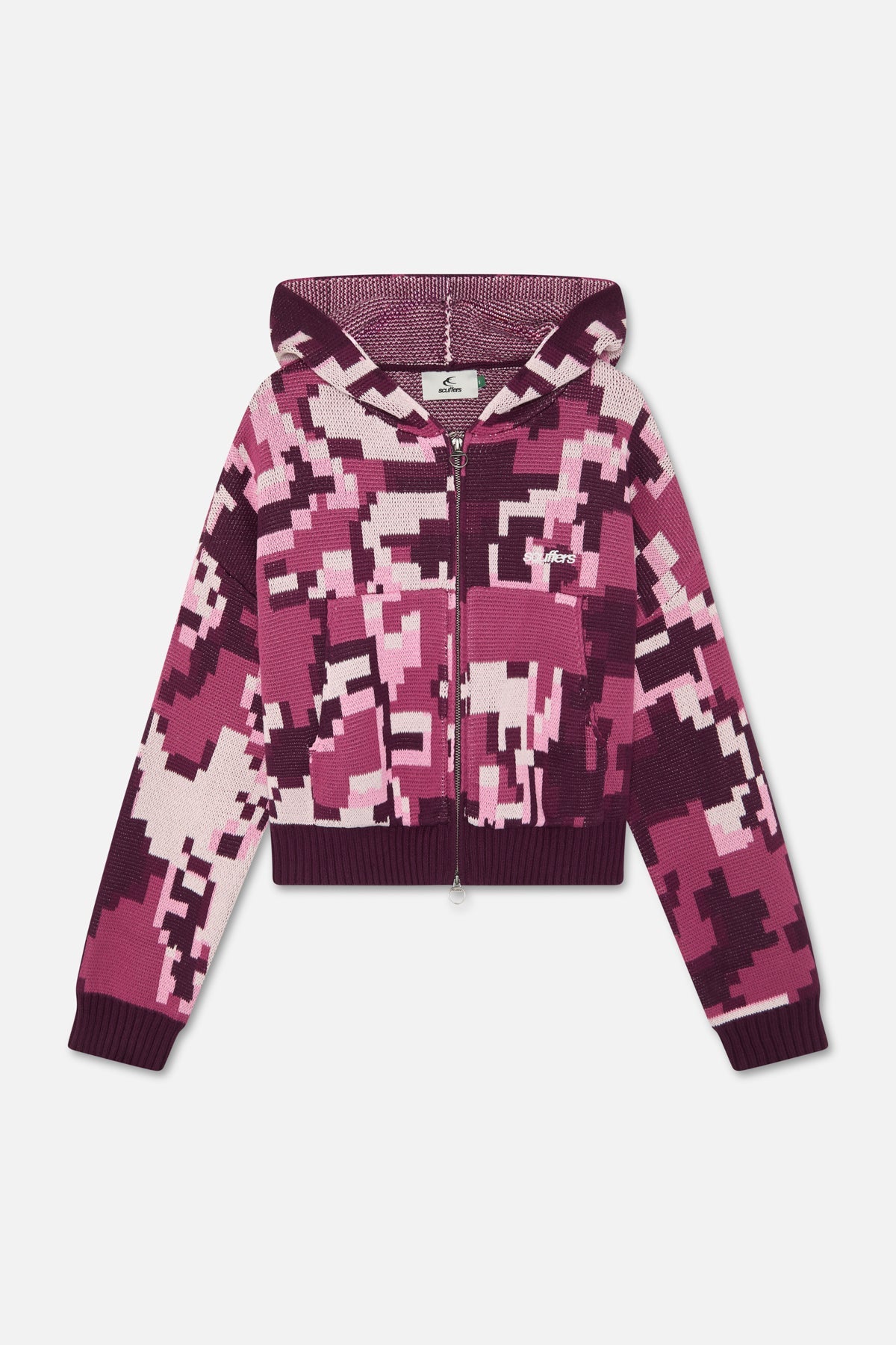 Mosaic Pink Knit Zipper