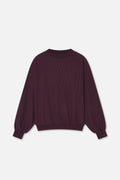 Pinstripe Burgundy Crewneck