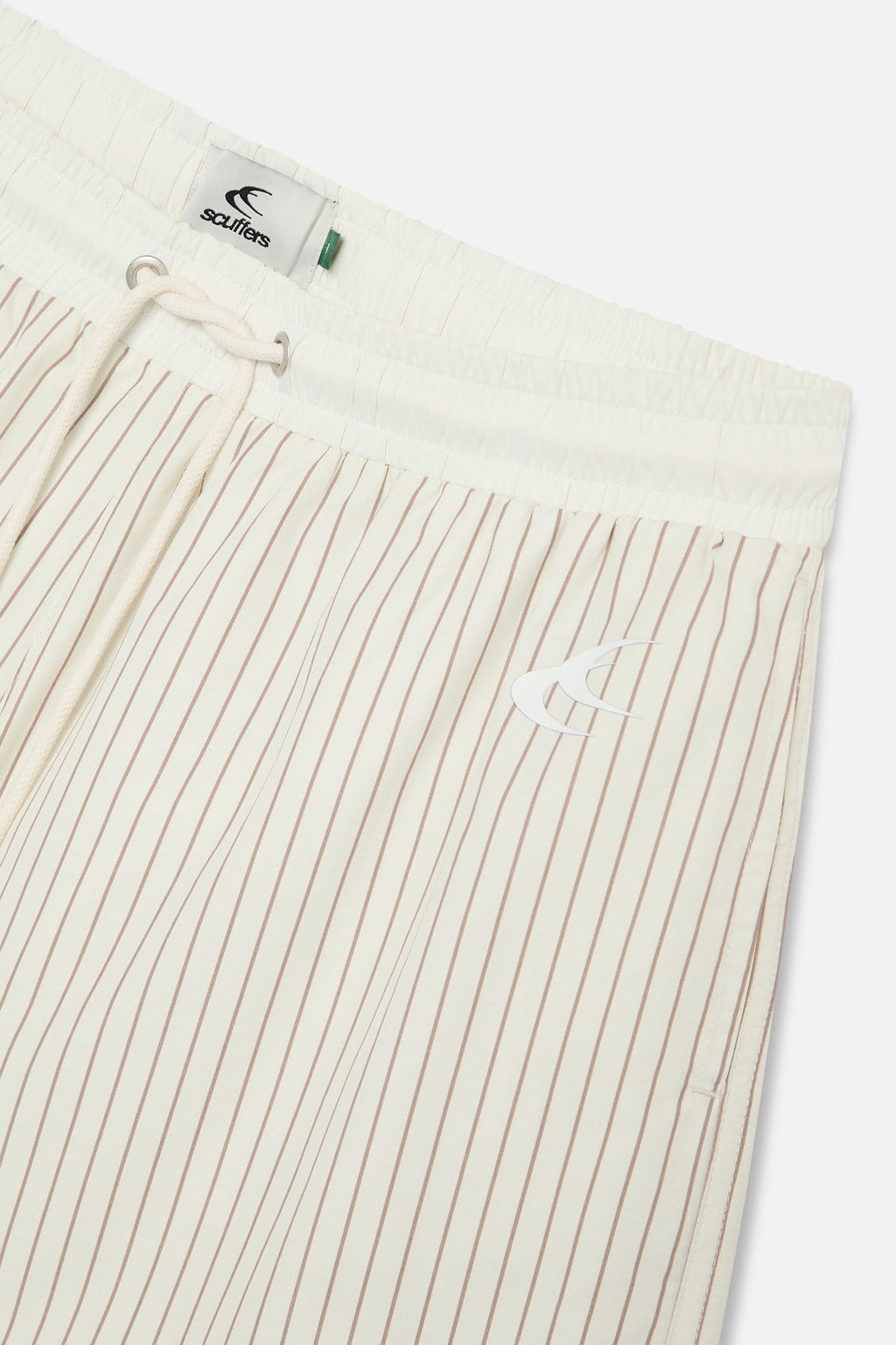 Pinstripe White Swimpants