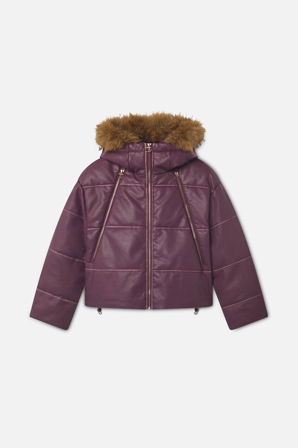 Raw Burgundy Puffer Jacket