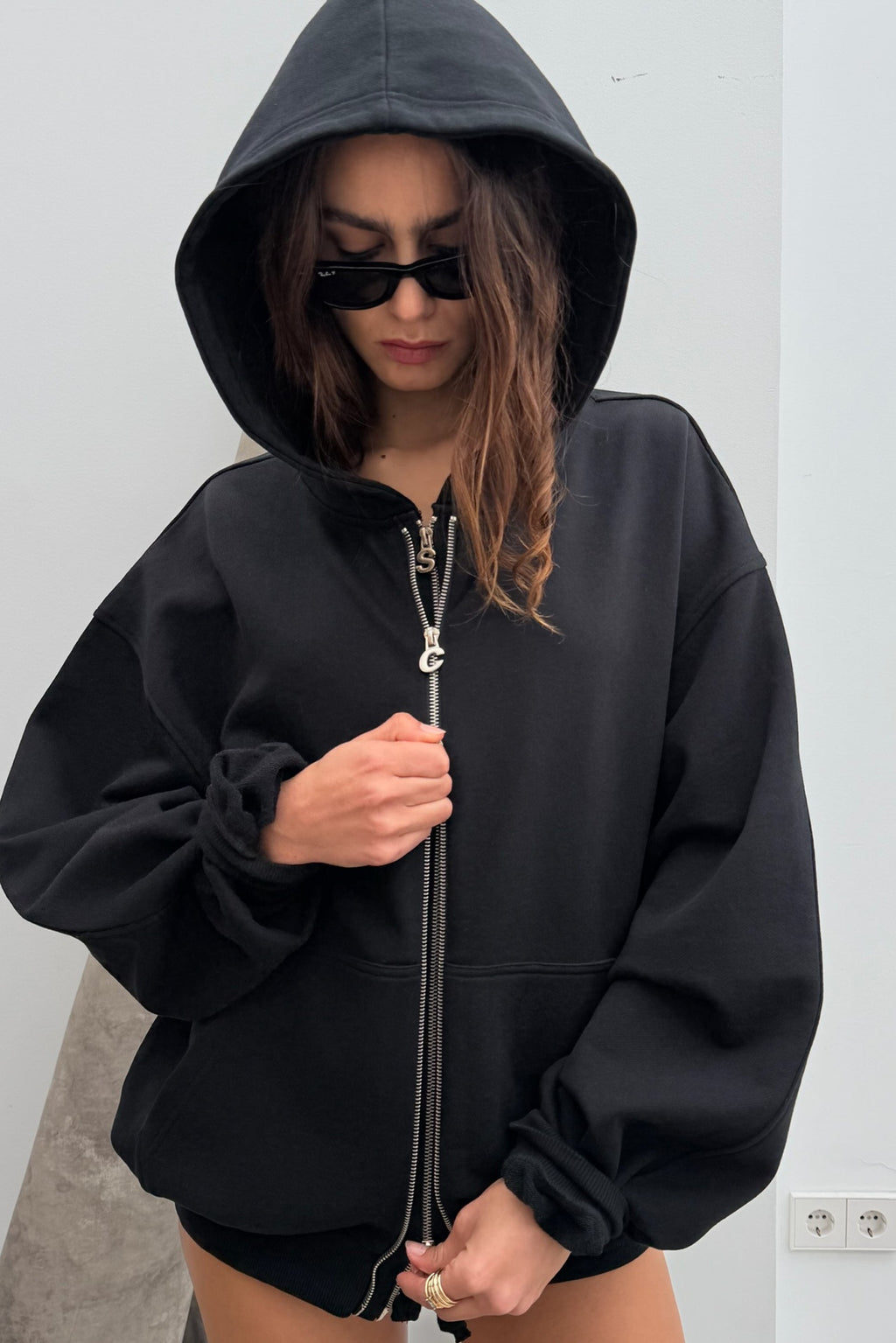 Steel Black Zipper