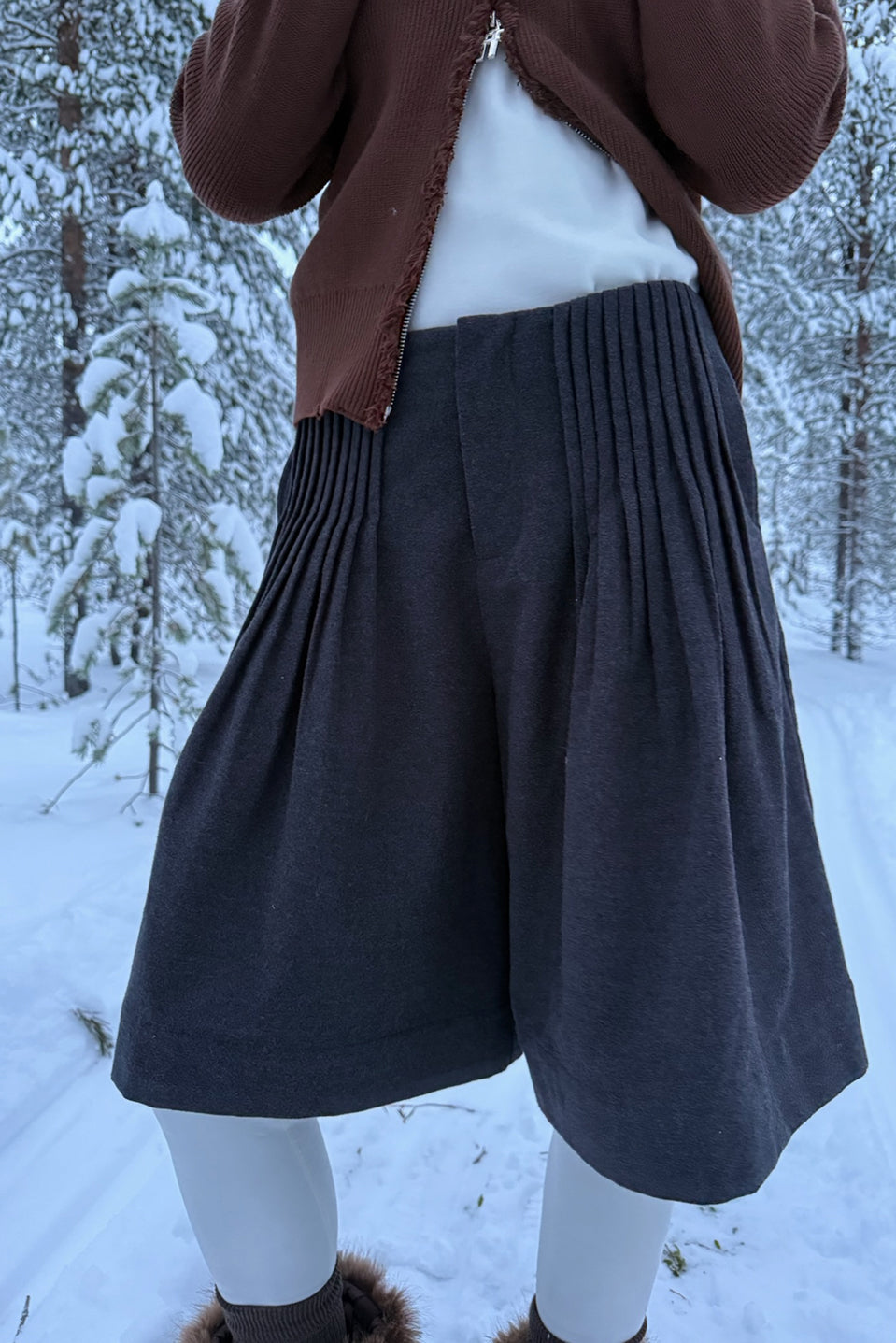 Accordion Grey Jort