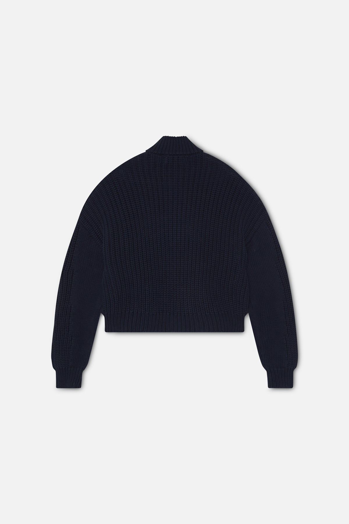 Scff Navy Knit Zipper