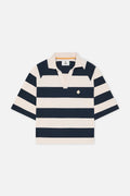 Signature Navy Striped Polo