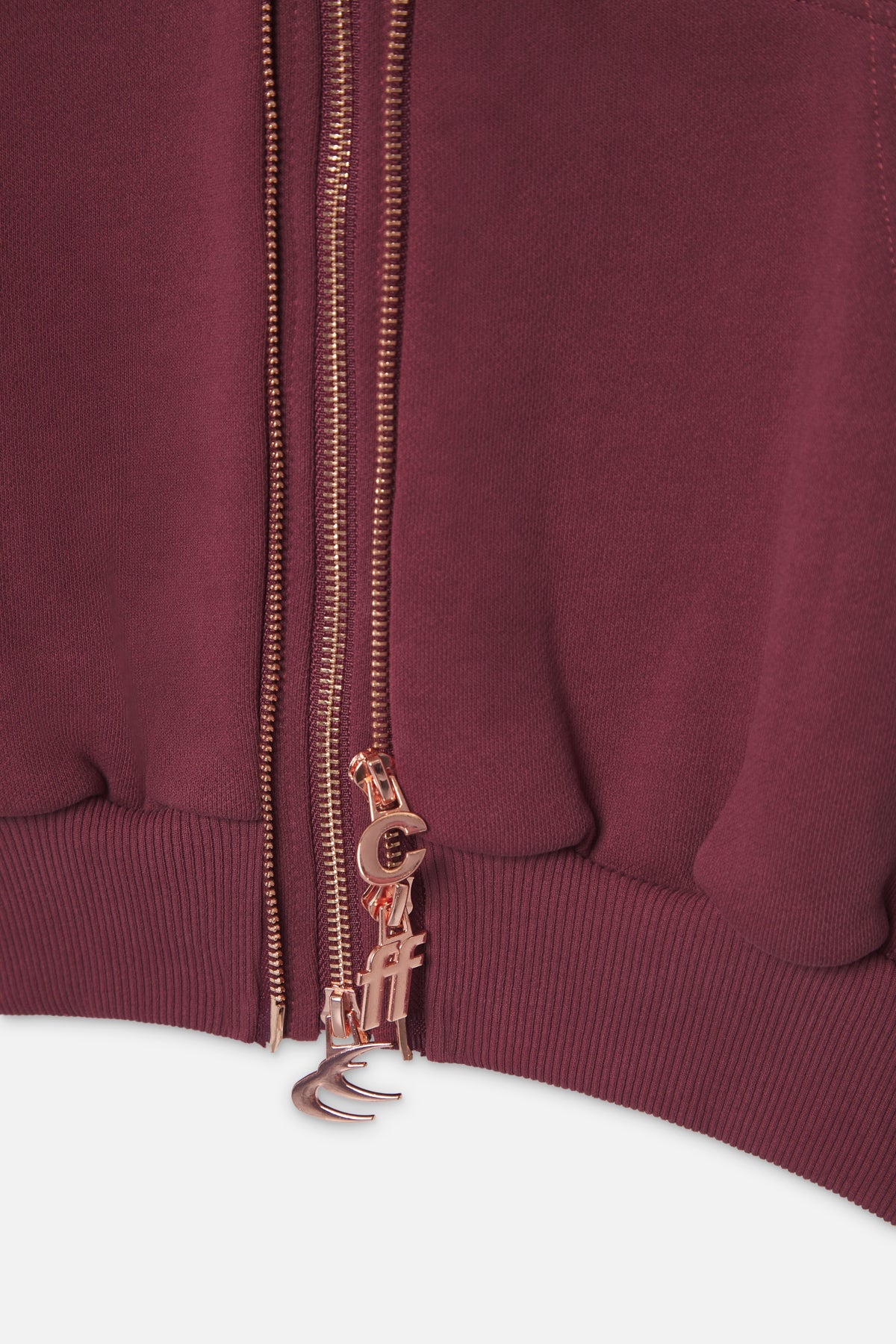 Steel Burgundy Zipper
