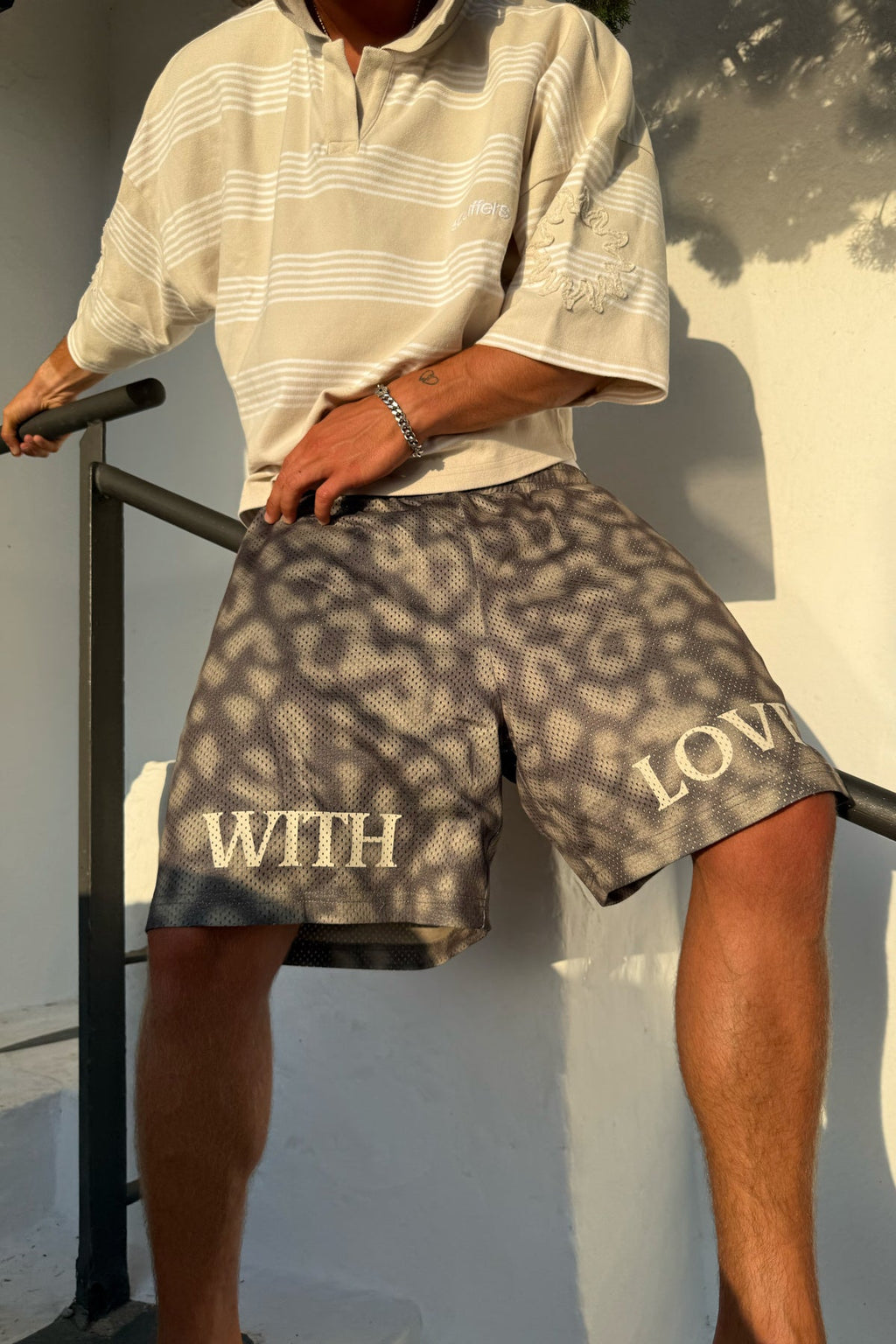 Withlove Leopard Mesh Shorts