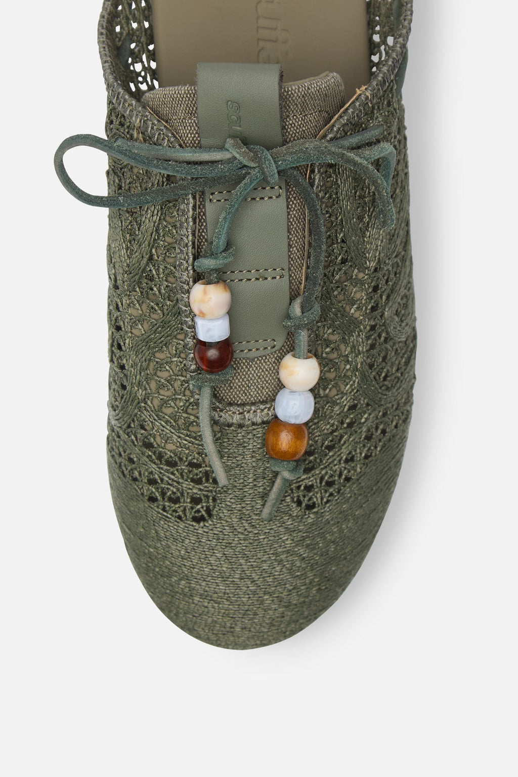 Wicker Green Mule