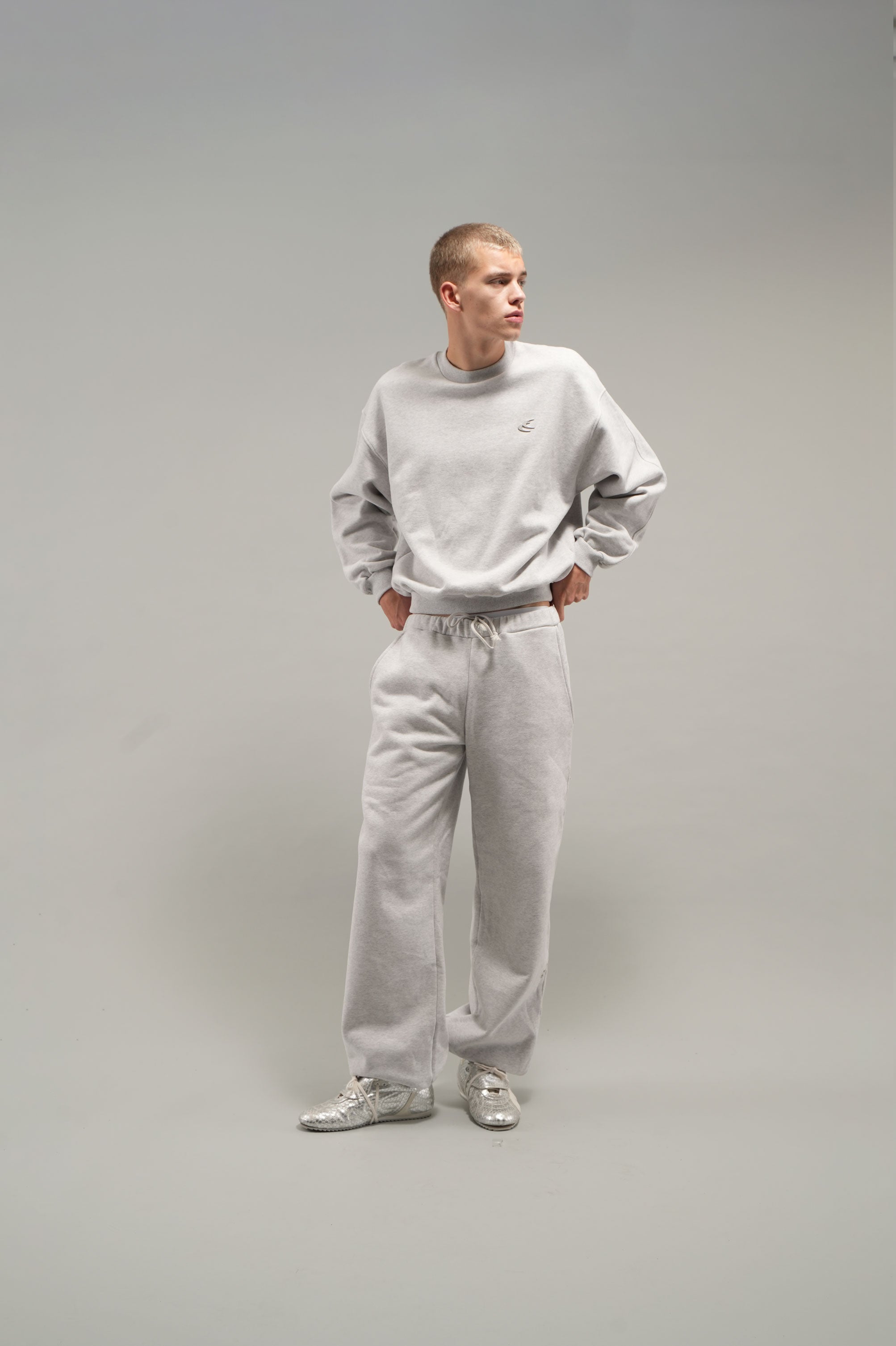 Everyday Grey Melange Crewneck